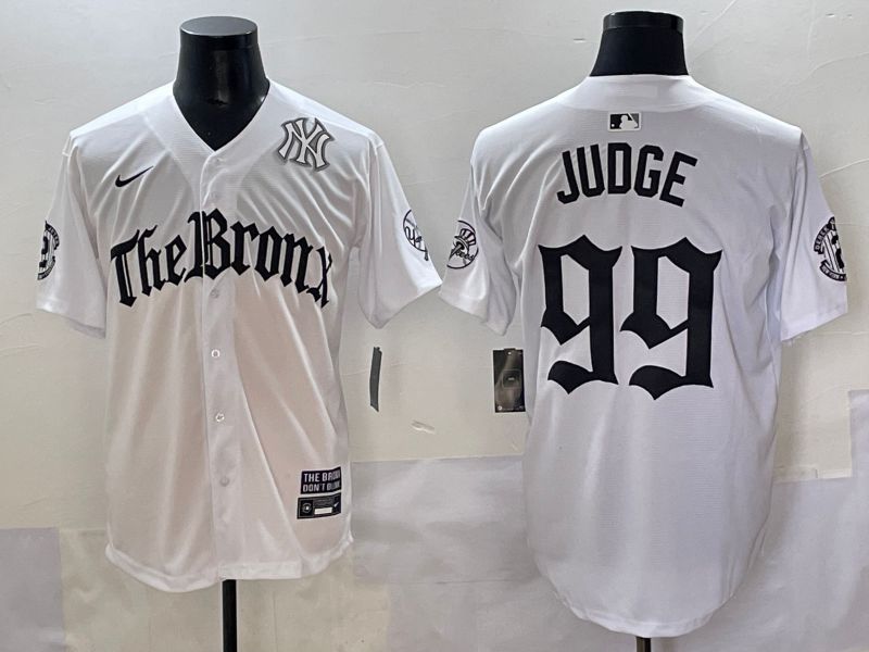 Men 2025 New York Yankees #99 Judge White Five generations Joint Name Nike MLB Jersey style 35->new york yankees->MLB Jersey